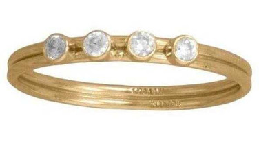 Image of 14/20 Gold-filled CZ Double Wire Ring
