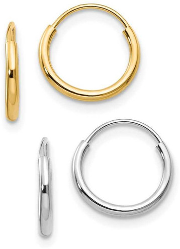 Image of 14K Gold Madi K Hoop Earrings Set