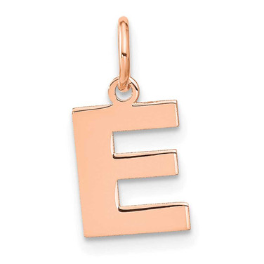Image of 14K Rose Gold Letter E Initial Charm XNA1337R/E