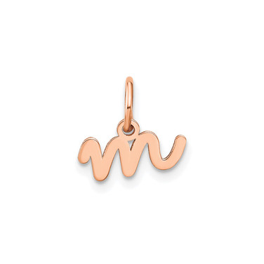 Image of 14K Rose Gold Lower case Letter M Initial Charm XNA1307R/M