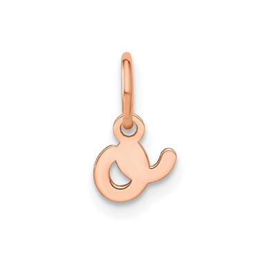 Image of 14K Rose Gold Lower case Letter O Initial Charm XNA1307R/O