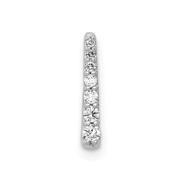 Image of 14K White Gold 1/10ctw. Diamond Fancy Chain Slide Pendant