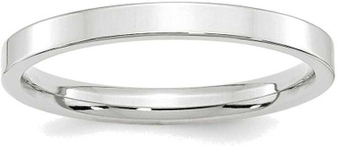 Image of 14K White Gold 2.5mm Standard Flat Comfort Fit Band Ring