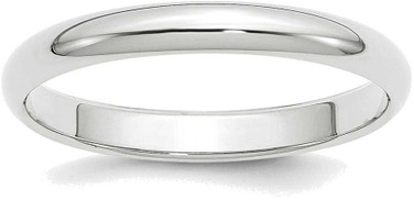 Image of 14K White Gold 3mm Half-Round Band Ring