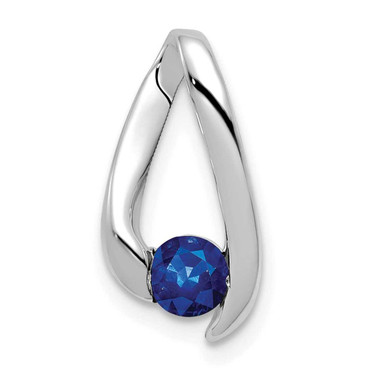 Image of 14K White Gold 4mm Sapphire Pendant