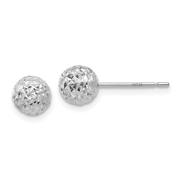 Image of 6mm 14k White Gold 6mm Ball Stud Post Earrings