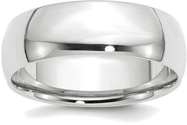 Image of 14K White Gold 7mm Lightweight Comfort Fit Band Ring