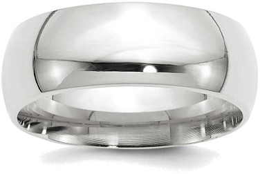 Image of 14K White Gold 8mm Comfort-Fit Band Ring