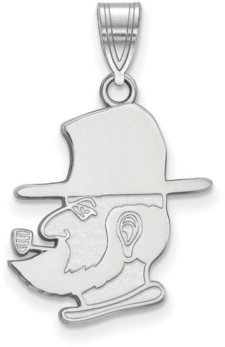 Image of 14K White Gold Appalachian State University Large Pendant by LogoArt (4W017APS)