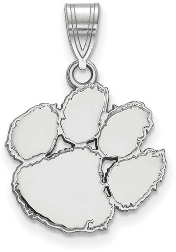 Image of 14K White Gold Clemson University Medium Pendant by LogoArt