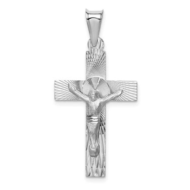 Image of 14K White Gold Crucifix Pendant K6307