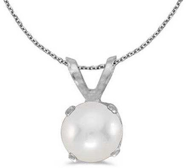 Image of 14k White Gold Cultured Freshwater Pearl Pendant (Chain NOT included)