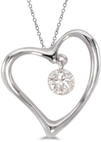 Image of 14K White Gold Diamond Dashing Diamonds Pendant (Chain NOT included) (CM-P8279W)