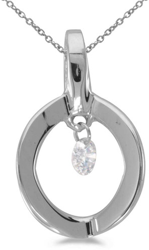 Image of 14K White Gold Diamond Dashing Diamonds Pendant (Chain NOT included) (CM-P8824W)