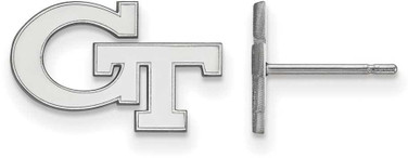 Image of 14K White Gold Georgia Institute of Technology X-Small Post Earrings by LogoArt