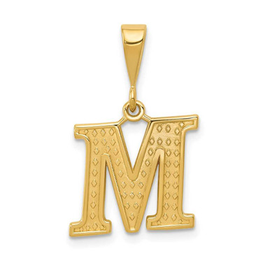 Image of 14K White Gold Initial M Pendant