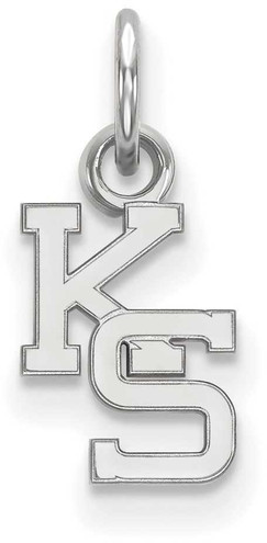 Image of 14K White Gold Kansas State University X-Small Pendant by LogoArt (4W043KSU)