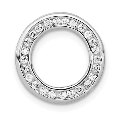 Image of 14K White Gold Lab Grown Diamond SI1/SI2, G H I, Circle Pendant PM4710-025-WLG Image of 14K White Gold Lab Grown Diamond SI1/SI2, G H I, Circle Pendant PM4710-025-WLG