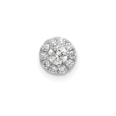 Image of 14K White Gold Lab Grown Diamond SI1/SI2, G H I, Round Halo Pendant PM6635-025-WLG