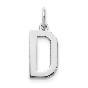 Image of 14K White Gold Letter D Initial Charm XNA1336W/D