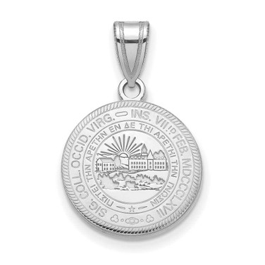 Image of 14k White Gold LogoArt West Virginia University Medium Crest Pendant