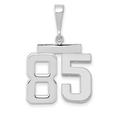 Image of 14K White Gold Medium Polished Number 85 Pendant