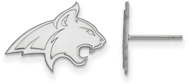 Image of 14K White Gold Montana State University Small Post Earrings by LogoArt