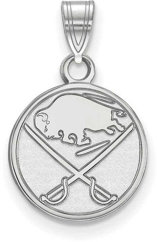 Image of 14K White Gold NHL Buffalo Sabres Small Pendant by LogoArt