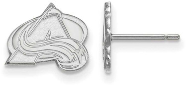 Image of 14K White Gold NHL Colorado Avalanche X-Small Post Earrings by LogoArt