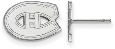 Image of 14K White Gold NHL Montreal Canadiens X-Small Post Earrings by LogoArt