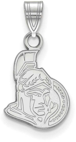 Image of 14K White Gold NHL Ottawa Senators Small Pendant by LogoArt