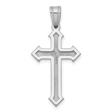 Image of 14K White Gold Passion Cross Pendant XK600