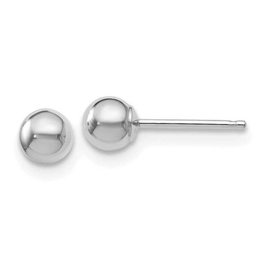 Image of 4mm 14K White Gold Polished 4mm Ball Stud Post Earrings 279315