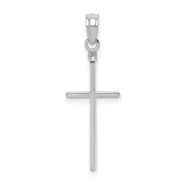 Image of 14K White Gold Polished Cross Pendant C3783W