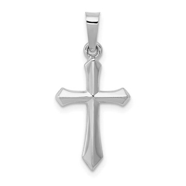 Image of 14K White Gold Polished Cross Pendant XR1611