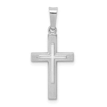 Image of 14K White Gold Polished Latin Cross Pendant XR1414