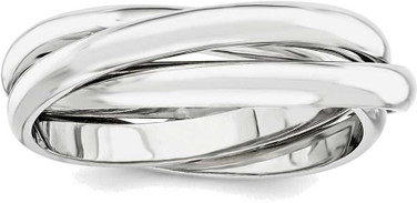 Image of 14K White Gold Polished Rolling Ring