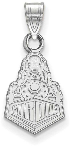Image of 14K White Gold Purdue Small Pendant by LogoArt (4W037PU)