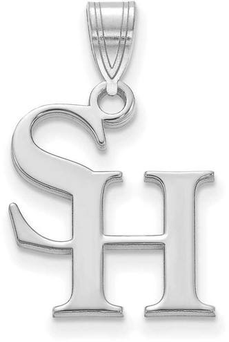 Image of 14K White Gold Sam Houston State University Medium Pendant by LogoArt
