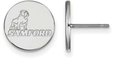 Image of 14K White Gold Samford University Small Post Earrings by LogoArt