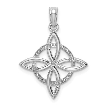 Image of 14K White Gold Small Celtic Eternity Knot Pendant
