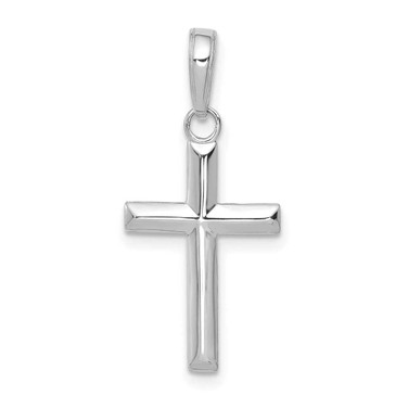 Image of 14K White Gold Small Cross Pendant