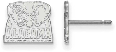 Image of 14K White Gold University of Alabama X-Small Post Earrings by LogoArt (4W066UAL)