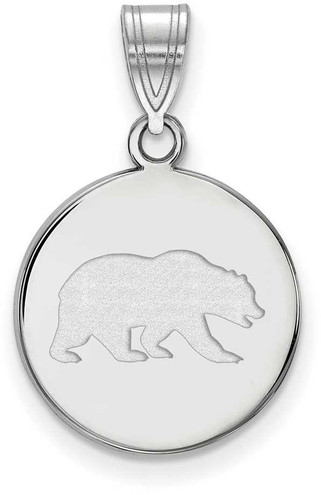 Image of 14K White Gold University of California Berkeley Medium Pendant LogoArt 4W043UCB