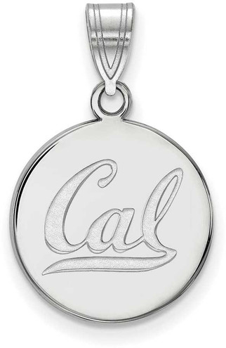 Image of 14K White Gold University of California Berkeley Medium Pendant LogoArt 4W045UCB