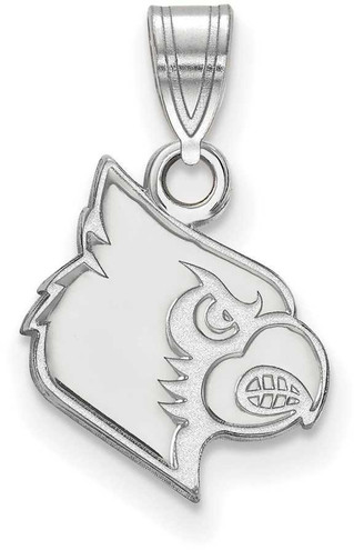 Image of 14K White Gold University of Louisville Small Pendant by LogoArt (4W040UL)