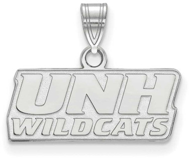 Image of 14K White Gold University of New Hampshire Small Pendant by LogoArt (4W013UNH)
