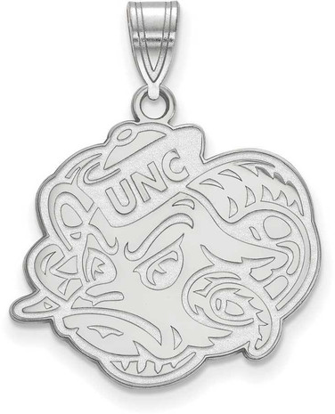 Image of 14K White Gold University of North Carolina Large Pendant by LogoArt (4W054UNC)