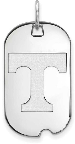 Image of 14K White Gold University of Tennessee Small Dog Tag by LogoArt