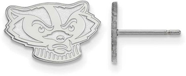 Image of 14K White Gold University of Wisconsin X-Small Post Earrings by LogoArt 4W064UWI Image of 14K White Gold University of Wisconsin X-Small Post Earrings by LogoArt 4W064UWI